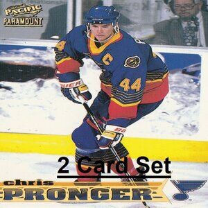 Chris Pronger St. Louis Blues NHL Hockey Card Collection - 2 Card Set